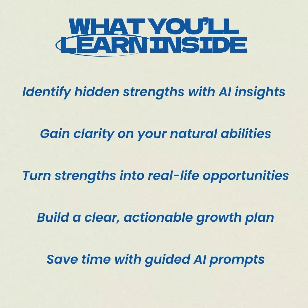 Discover Your Strengths With AI – A Practical Guide Using AI Tools for Finding Your Strengths, Self-Discovery Workbook & Personal Growth eBook