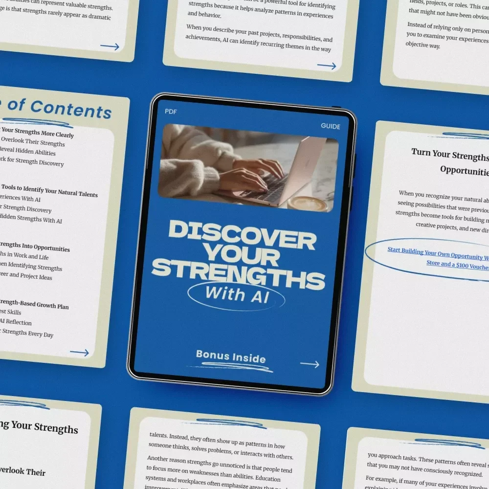Discover Your Strengths With AI – A Practical Guide Using AI Tools for Finding Your Strengths, Self-Discovery Workbook & Personal Growth eBook