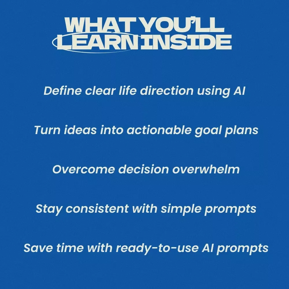 AI for Personal Vision and Goals – Powerful Guide with AI Tools for Goal Setting and Life Vision, Digital Download for Clarity, Focus, and Achievable Success