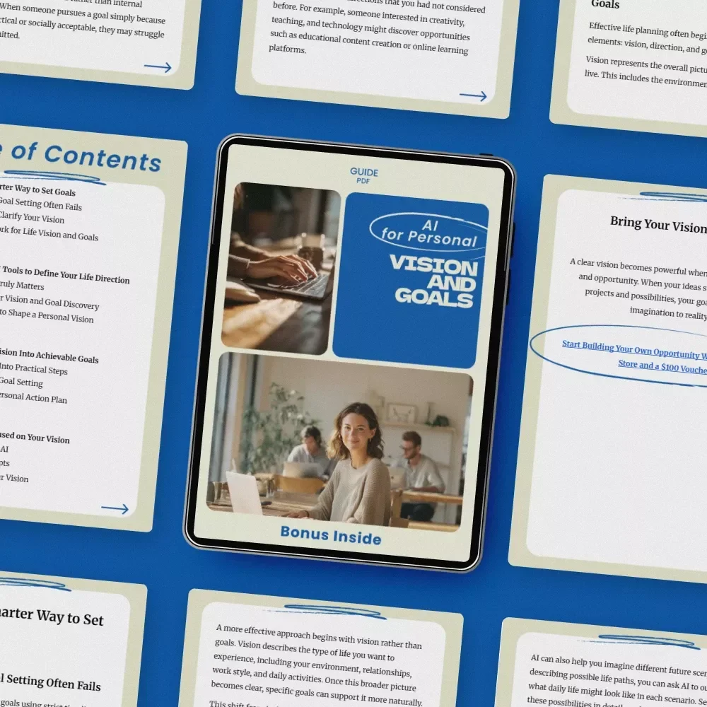 AI for Personal Vision and Goals – Powerful Guide with AI Tools for Goal Setting and Life Vision, Digital Download for Clarity, Focus, and Achievable Success