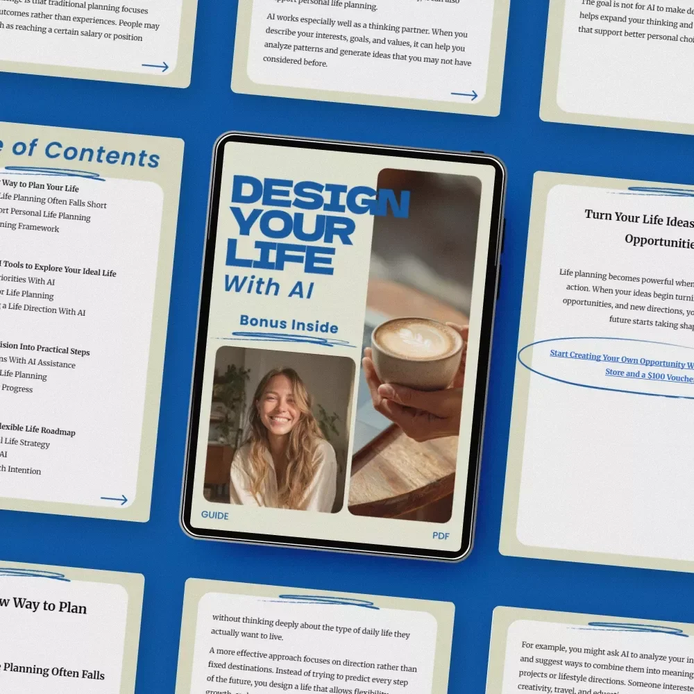 Design Your Life With AI – AI Tools for Personal Life Planning Guide, Digital Life Strategy eBook, Goal Setting & Future Planning Checklist