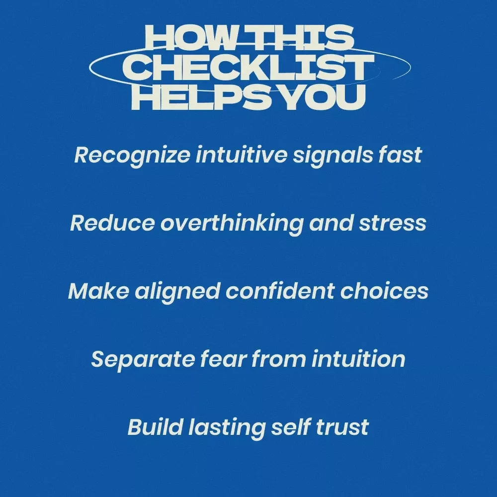 The Inner Voice Decision Checklist – Intuition Signs When Making a Big Decision, Self-Guided Clarity Tool, Mindful Choice Workbook, Instant Digital Download
