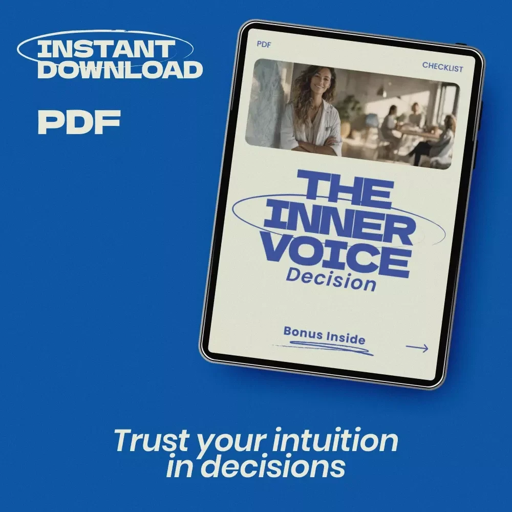 The Inner Voice Decision Checklist – Intuition Signs When Making a Big Decision, Self-Guided Clarity Tool, Mindful Choice Workbook, Instant Digital Download
