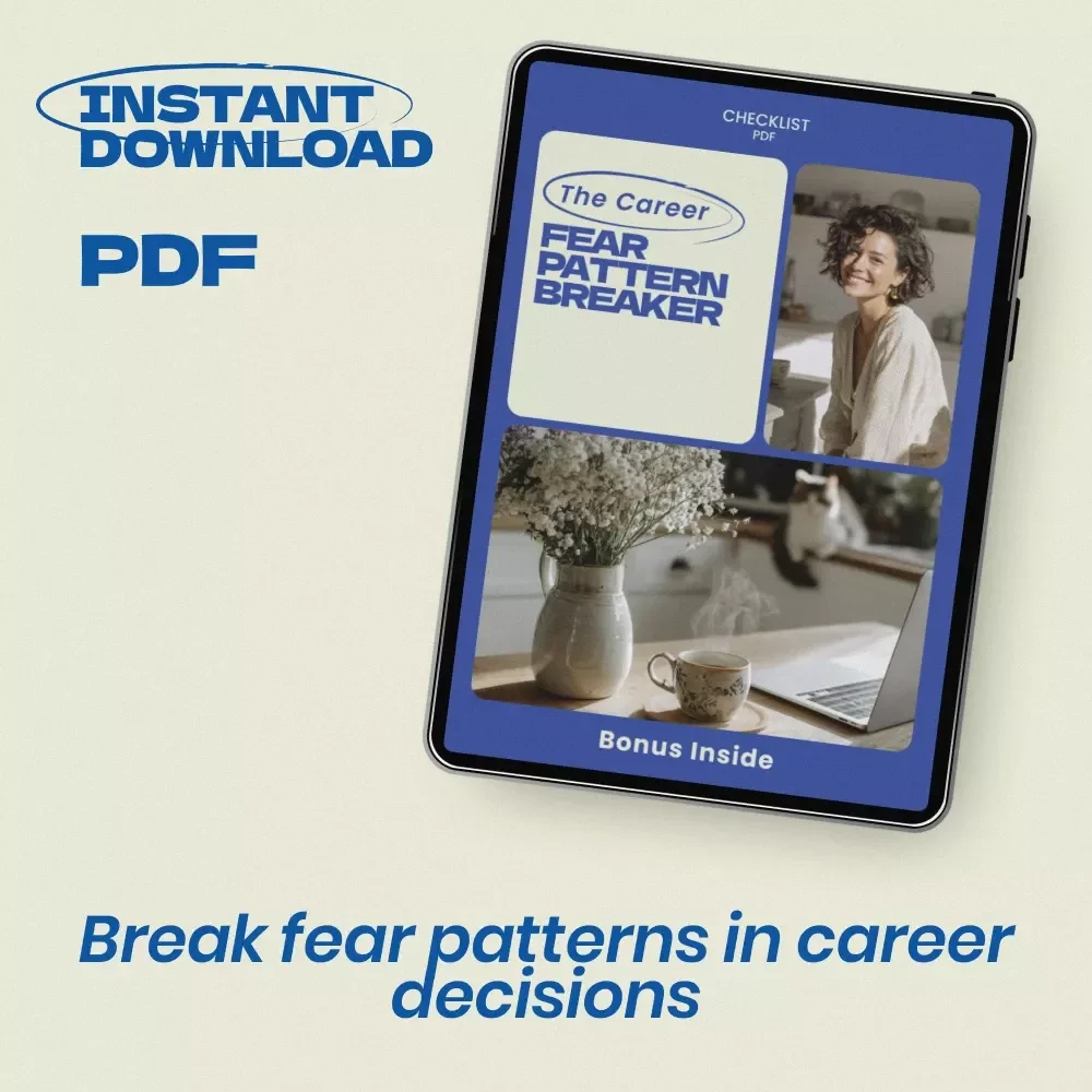 The Career Fear Pattern Breaker | Checklist for fear of change patterns in career decisions | Career Growth Digital Download