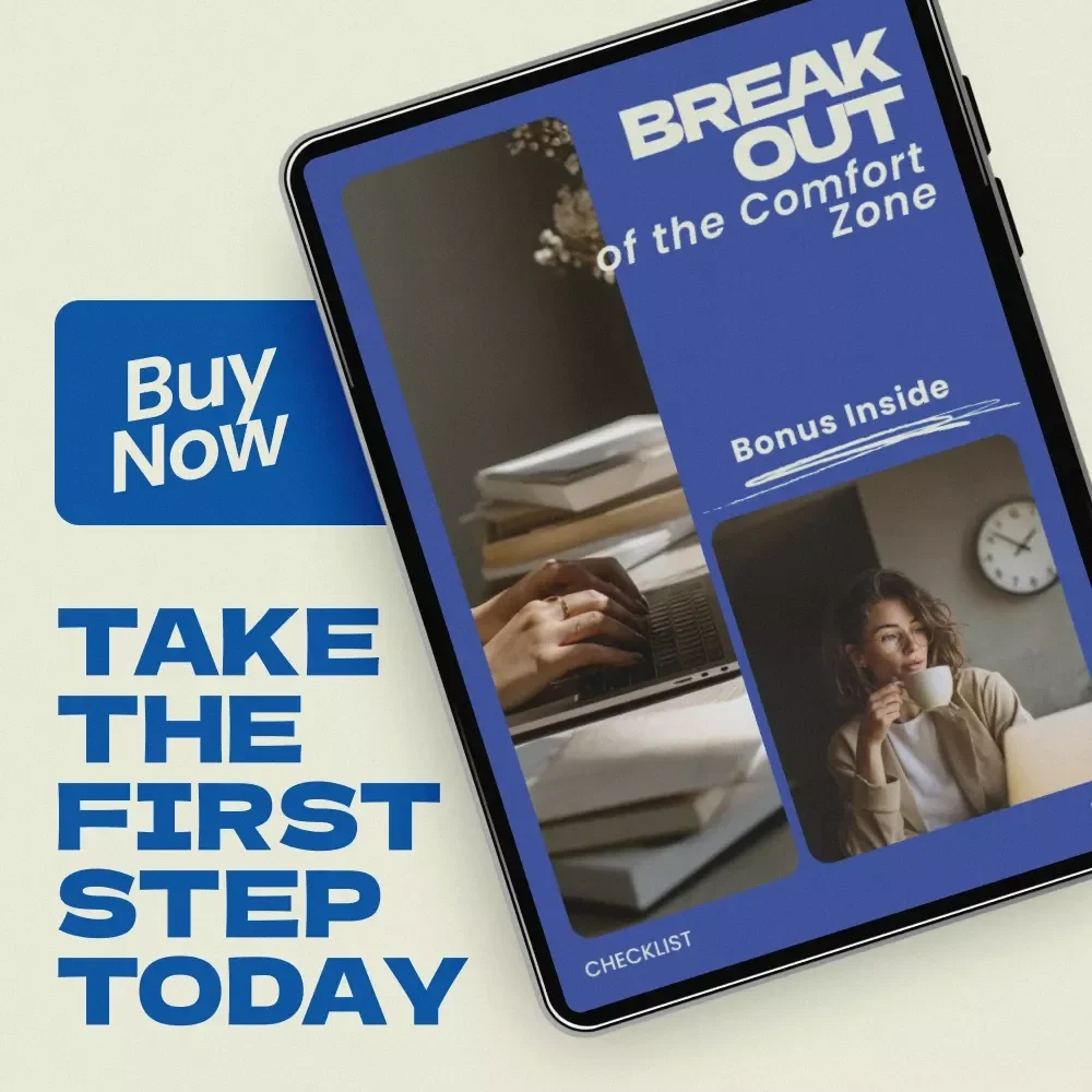 Break Out of the Comfort Zone Checklist – Overcome Fear of Change When Leaving Comfort Zone, Personal Growth Printable, Mindset Shift Guide