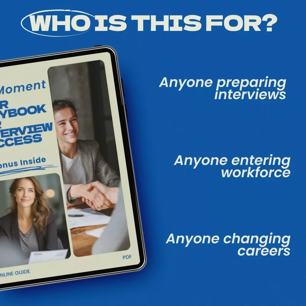 Ace the Moment: Your Playbook for Interview Success – Digital Guide on how to practice for an interview, Mock Interview Strategies, AI-Assisted Preparation, Career Readiness eBook, Job Interview Training Playbook