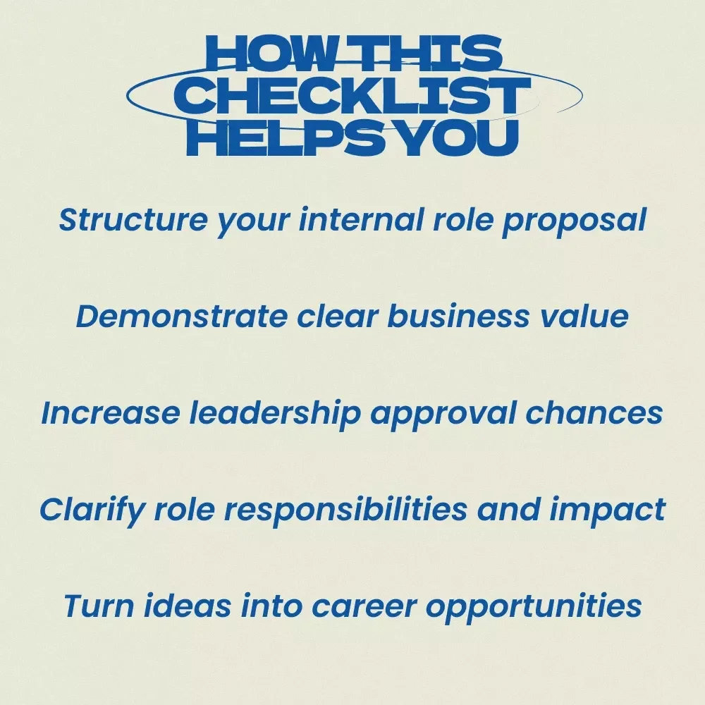 How to Pitch a New Role to Your Company Checklist | Career Growth Strategy Guide | Professional Development Tool | Workplace Advancement Resource | how to pitch a new role to your company