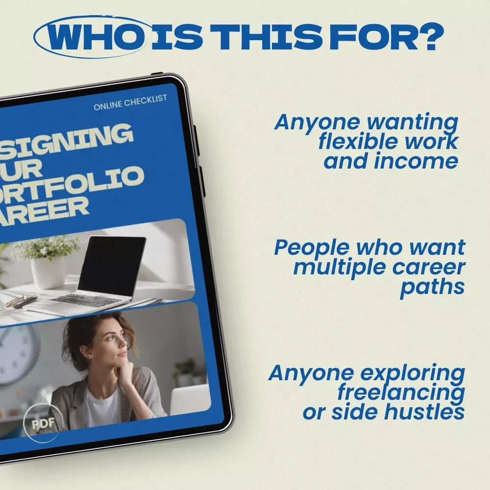 Designing Your Portfolio Career Checklist – How to Have a Portfolio Career, Multi-Income Career Planning Guide, Freelance & Side Hustle Strategy, Digital Download