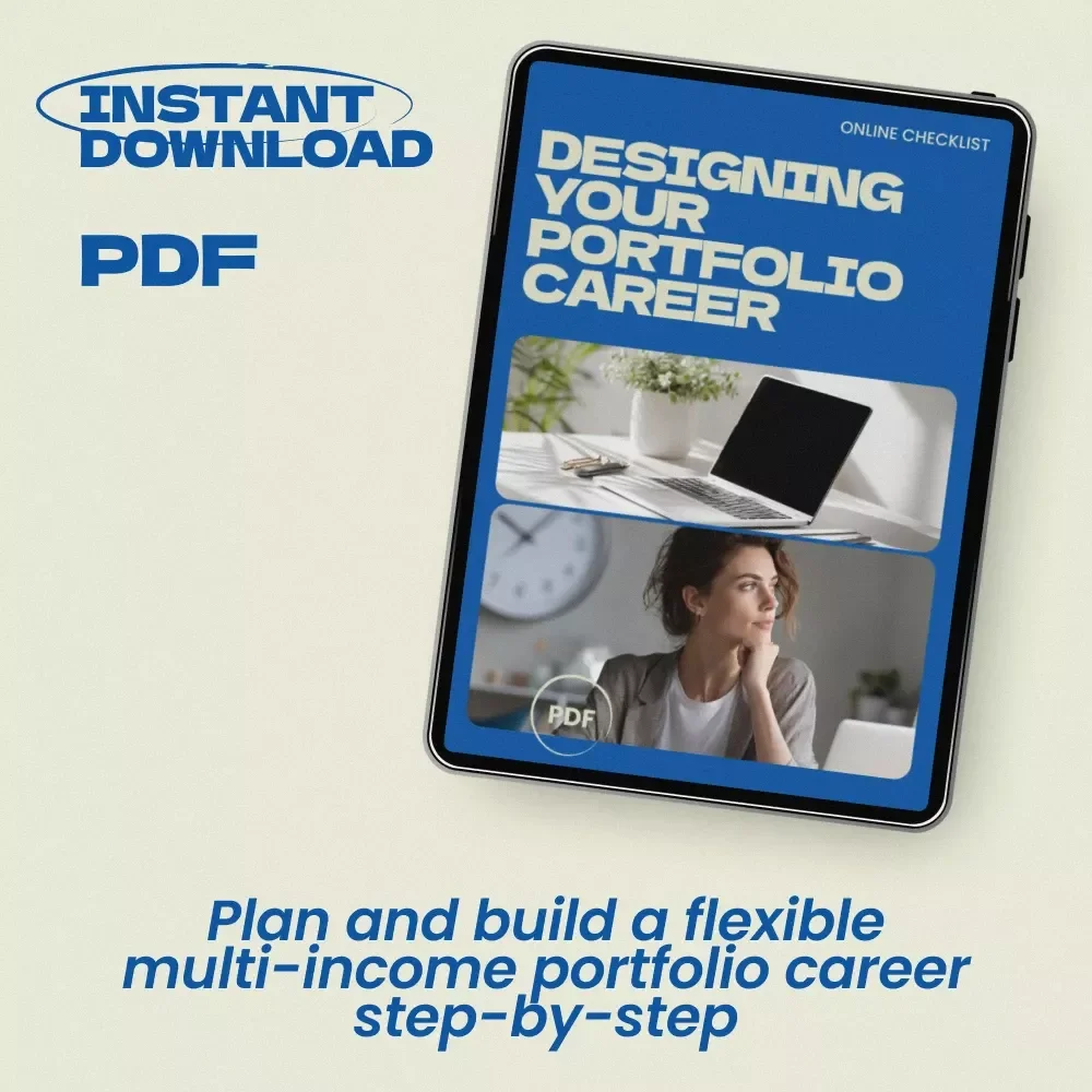 Designing Your Portfolio Career Checklist – How to Have a Portfolio Career, Multi-Income Career Planning Guide, Freelance & Side Hustle Strategy, Digital Download