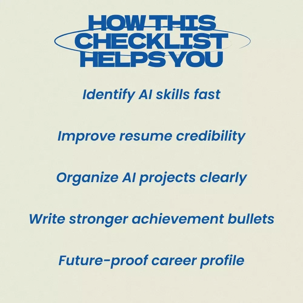 AI-Boosted Resume Checklist: Show Off Your Future-Ready Skills | How to Add AI Skills to Your Resume Guide, Job Seeker Resume Upgrade, AI Career Skills Checklist