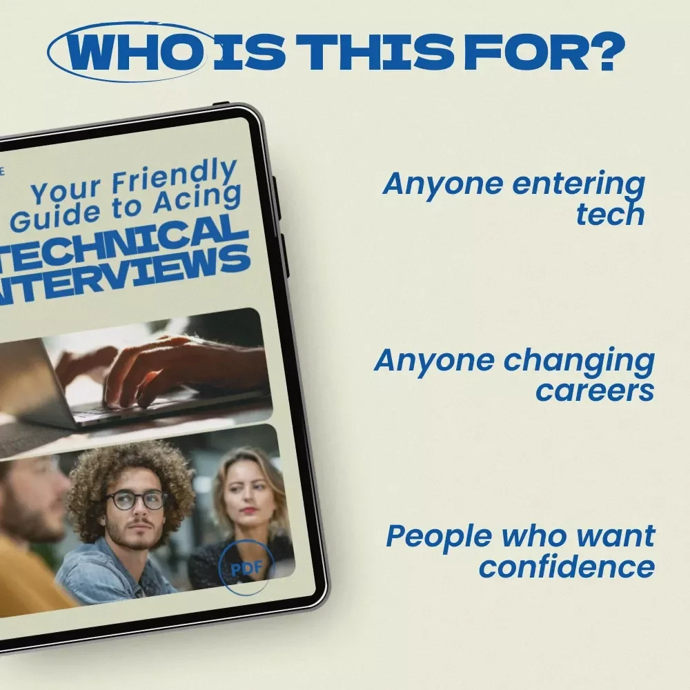 Your Friendly Guide to Acing Technical Interviews – A Practical Guide on how to prepare for a technical interview, Coding & System Design Prep, Mock Interview Tips, AI Study Partner eBook, Digital Download