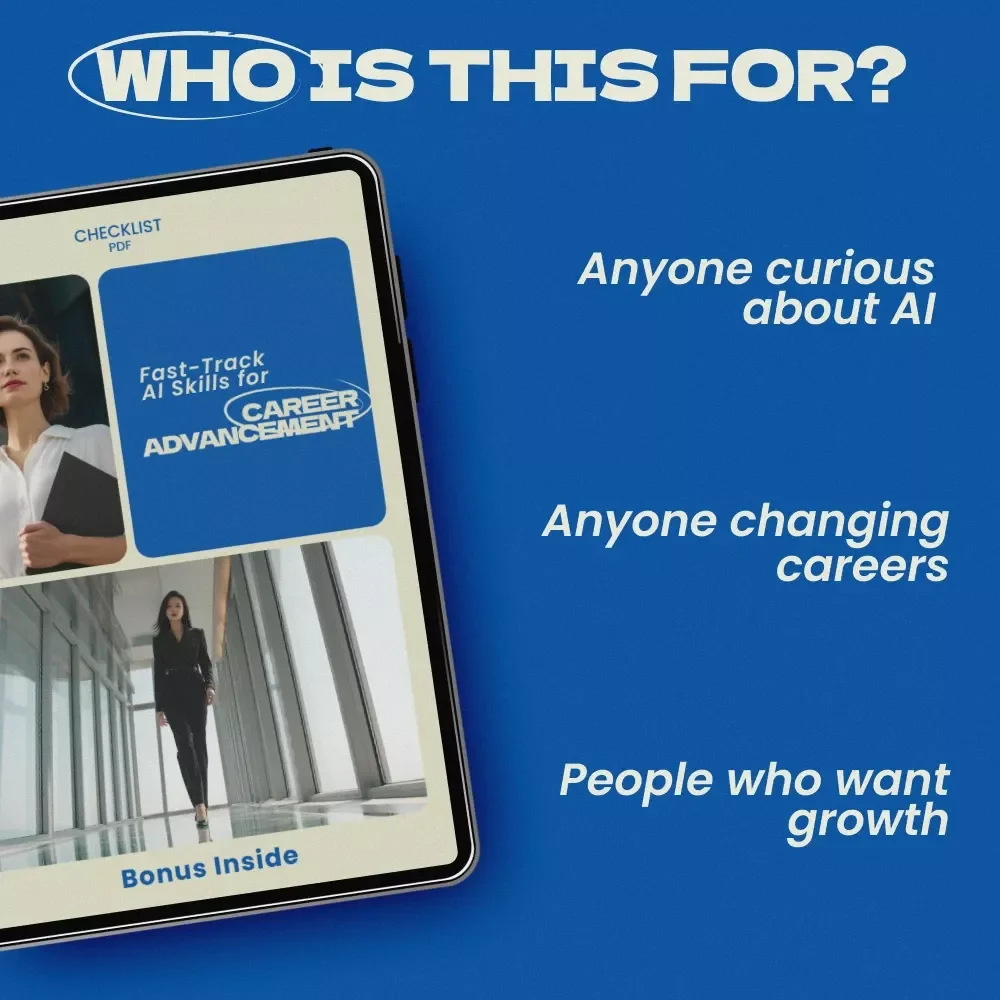 Fast-Track AI Skills for Career Advancement Checklist | How to Learn AI Skills for Career Advancement | AI Career Growth Planner, AI Learning Roadmap, Digital Download