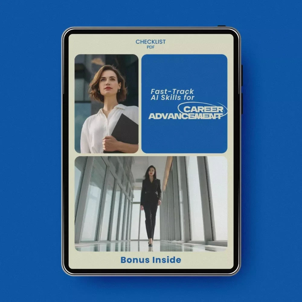 Fast-Track AI Skills for Career Advancement Checklist | How to Learn AI Skills for Career Advancement | AI Career Growth Planner, AI Learning Roadmap, Digital Download