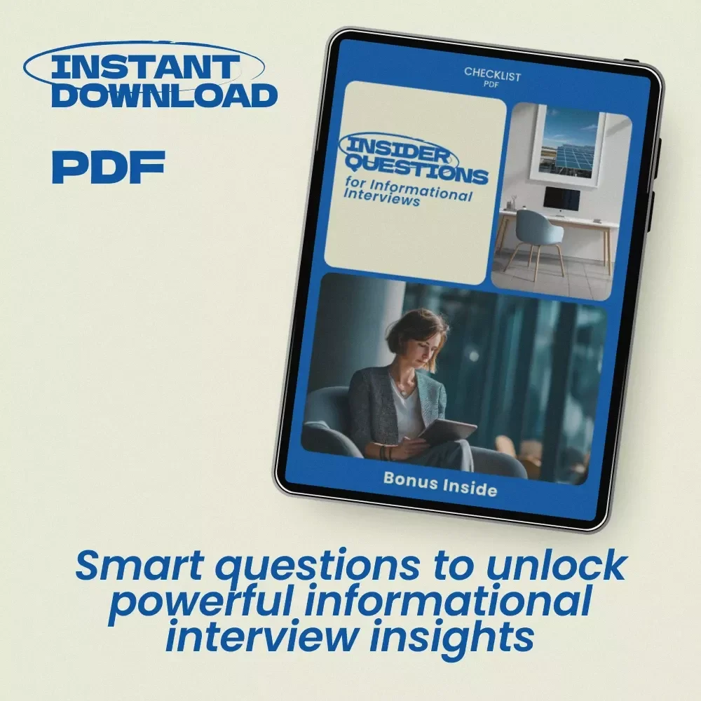 Insider Questions for Informational Interviews – Checklist of Questions to Ask in an Informational Interview | Career Networking Guide, Job Search Preparation, Professional Conversation Prompts