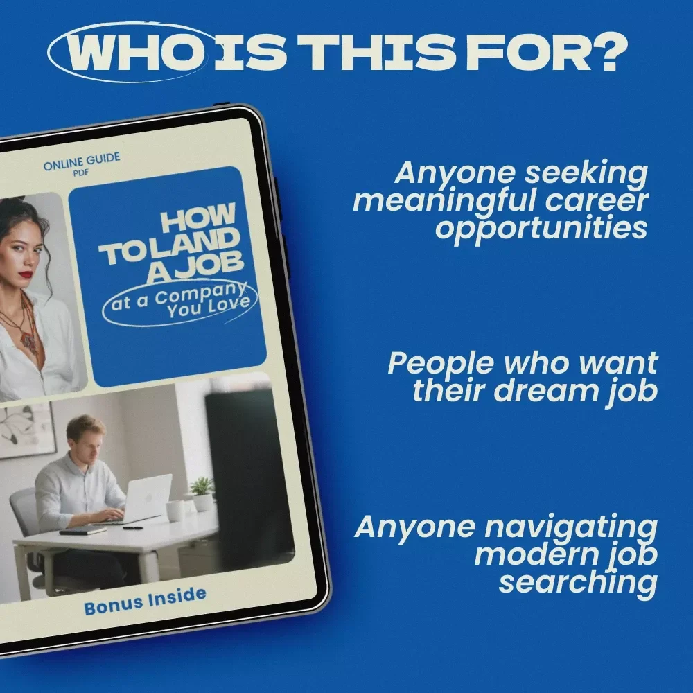 How to Land a Job at a Company You Love – Career Strategy Ebook | how to get a job at a company you admire Guide | Dream Company Job Search, Networking, Resume & Interview Success Digital Download
