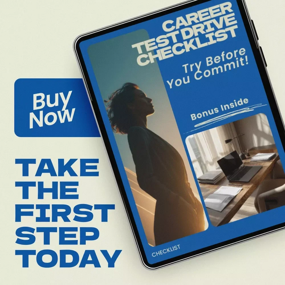 Career Test Drive Checklist: Try Before You Commit – Practical Guide on how to test drive a career before committing | Career Exploration Digital Download