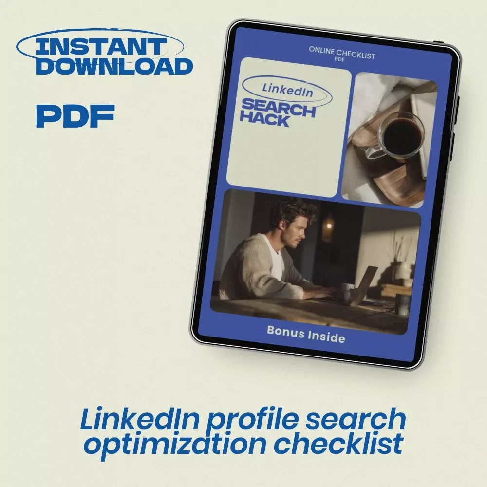 LinkedIn Search Hack Checklist – How to Optimize Your LinkedIn Profile for Search, LinkedIn SEO Guide, Job Seeker & Personal Branding Digital Download