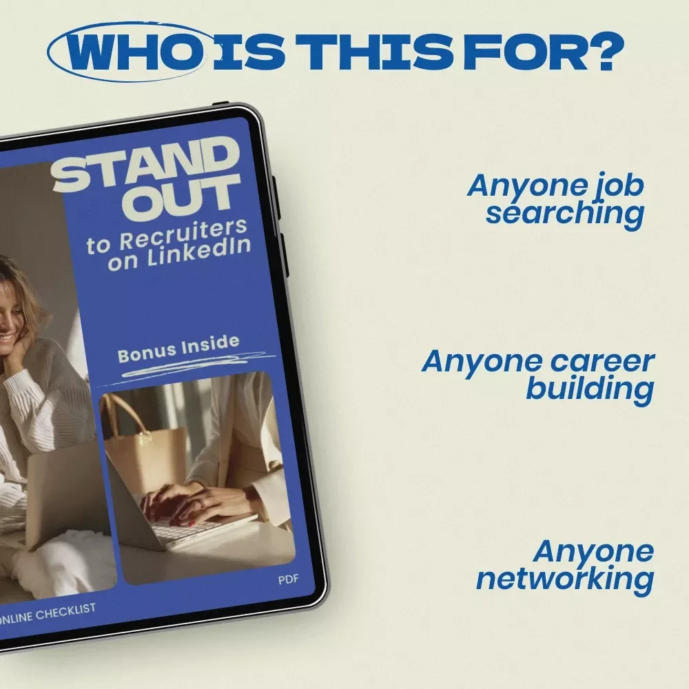 Stand Out to Recruiters on LinkedIn Checklist – Job Search Strategy Guide, Career Branding Worksheet, How to Get Noticed by Recruiters on LinkedIn Digital Download