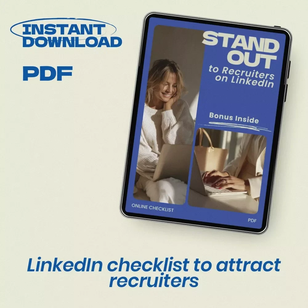 Stand Out to Recruiters on LinkedIn Checklist – Job Search Strategy Guide, Career Branding Worksheet, How to Get Noticed by Recruiters on LinkedIn Digital Download