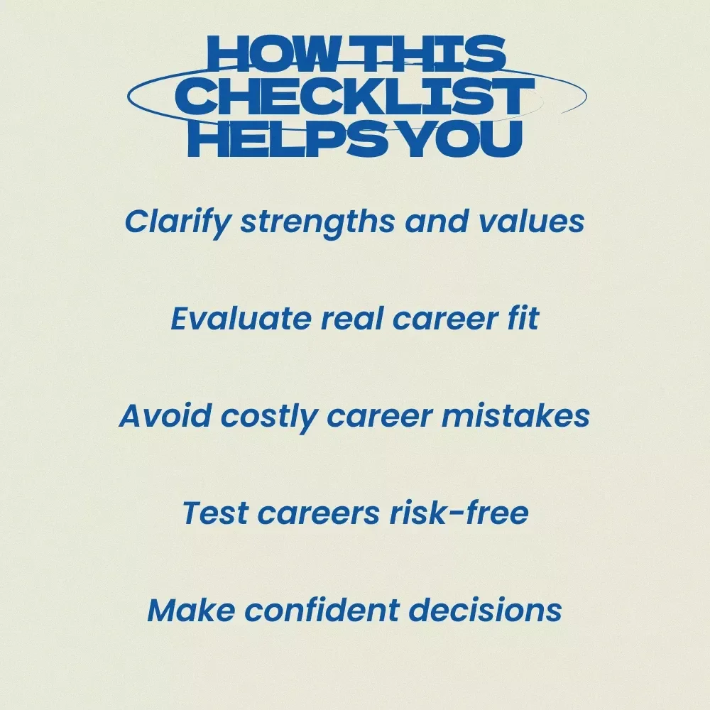 Is This Job For Me? The Ultimate Pre-Career Test Checklist | How to Know If a Career Is Right for You Before Pursuing It | Career Clarity Digital Download