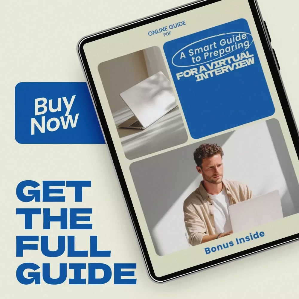 A Smart Guide to Preparing for a Virtual Interview | How to Prepare for a Virtual Interview | Remote Interview Prep eBook | Virtual Interview Checklist & Tips