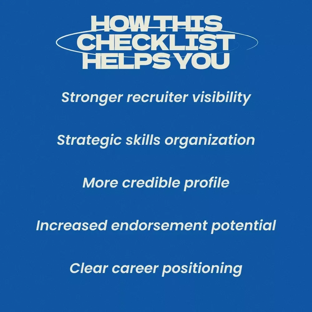 LinkedIn Skills That Shine: How to List Skills on LinkedIn Guide, LinkedIn Profile Optimization Checklist, Personal Branding eBook, Job Search Strategy Digital Download