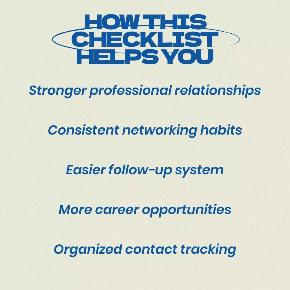 Keep Your Network Alive – Professional Networking Checklist, how to stay in touch with professional contacts, Career Relationship Management Guide, Business Networking System, Digital Download
