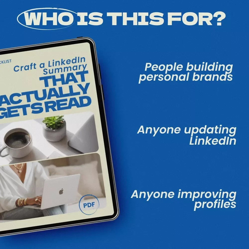 Craft a LinkedIn Summary That Actually Gets Read – Checklist Guide | How to Write a Compelling LinkedIn Summary | LinkedIn Profile Optimization, Personal Branding, Career Growth Digital Download