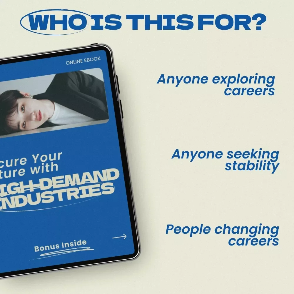 Secure Your Future with High-Demand Industries – A Practical eBook Guide on How to Find Growing Industries for Job Security, Career Research Workbook, AI Career Strategy Guide, Future-Proof Career Planning Resource