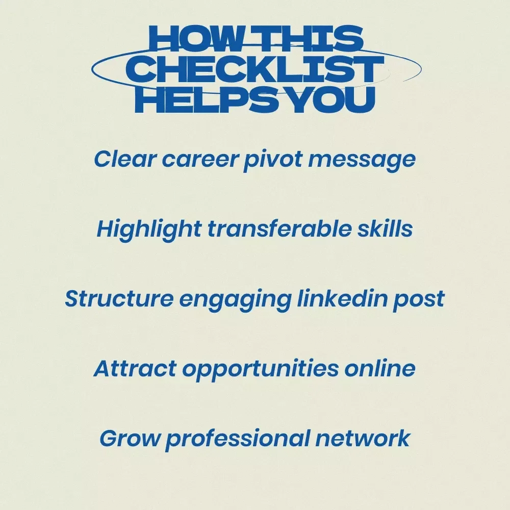 Crafting a LinkedIn Post That Announces Your Career Pivot – Career Change Checklist & Guide | How to Write a LinkedIn Post About Your Career Change | Professional Networking Strategy