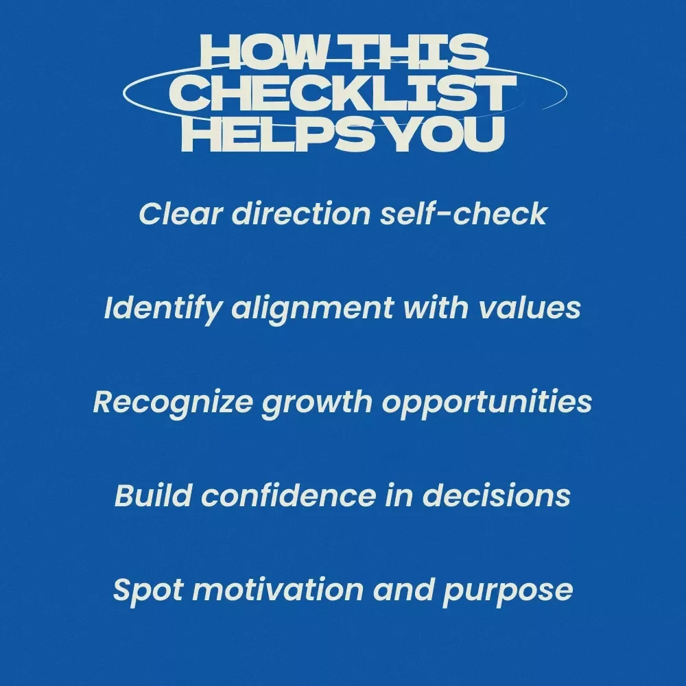 Your Compass Check: Are You On the Right Path – Self-Discovery Checklist to Help You Decide how to know if you are on the right path | Personal Growth Guide & Life Direction Digital Download