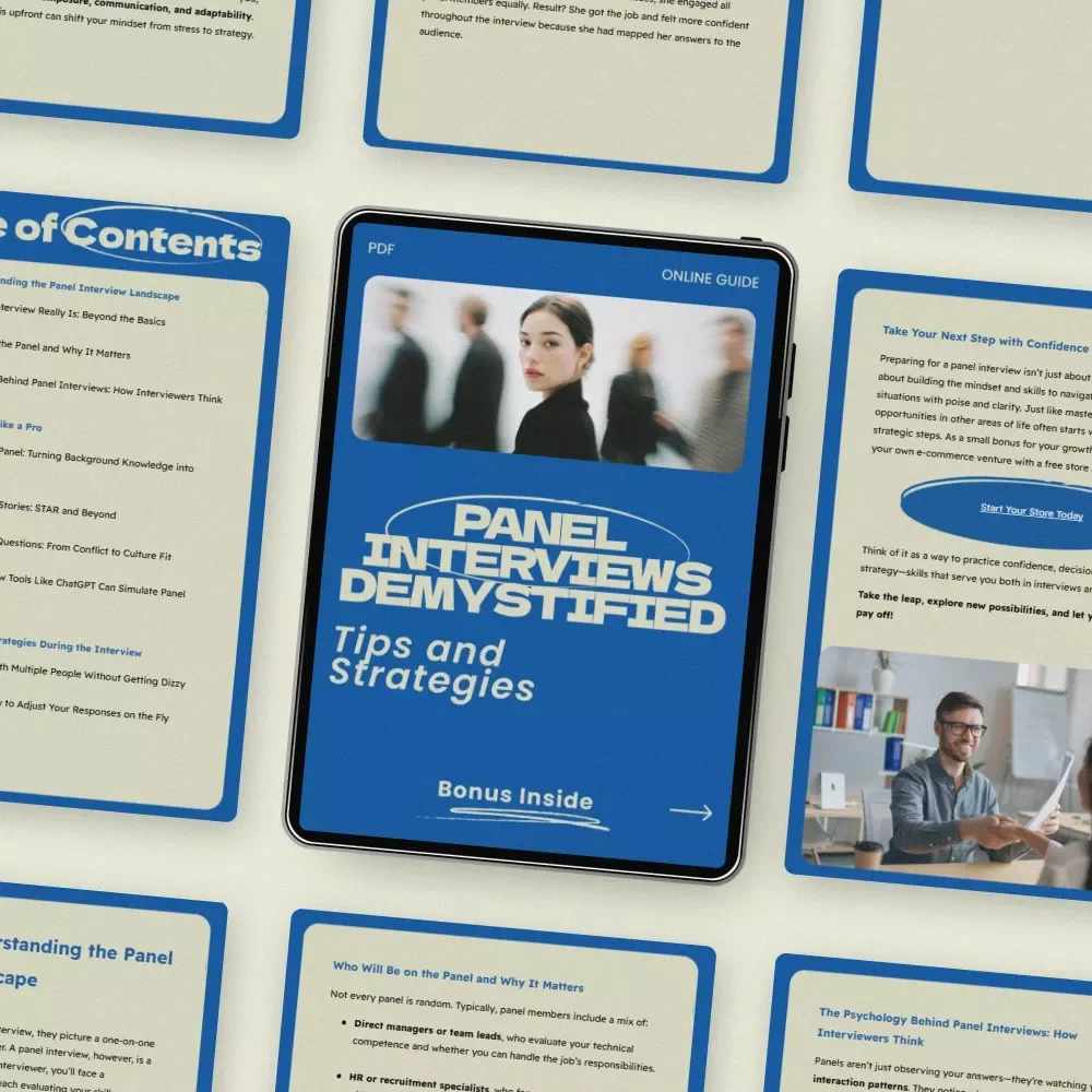 Panel Interviews Demystified: Tips and Strategies | How to Prepare for a Panel Interview Guide, Job Interview Prep eBook, Career Success Checklist