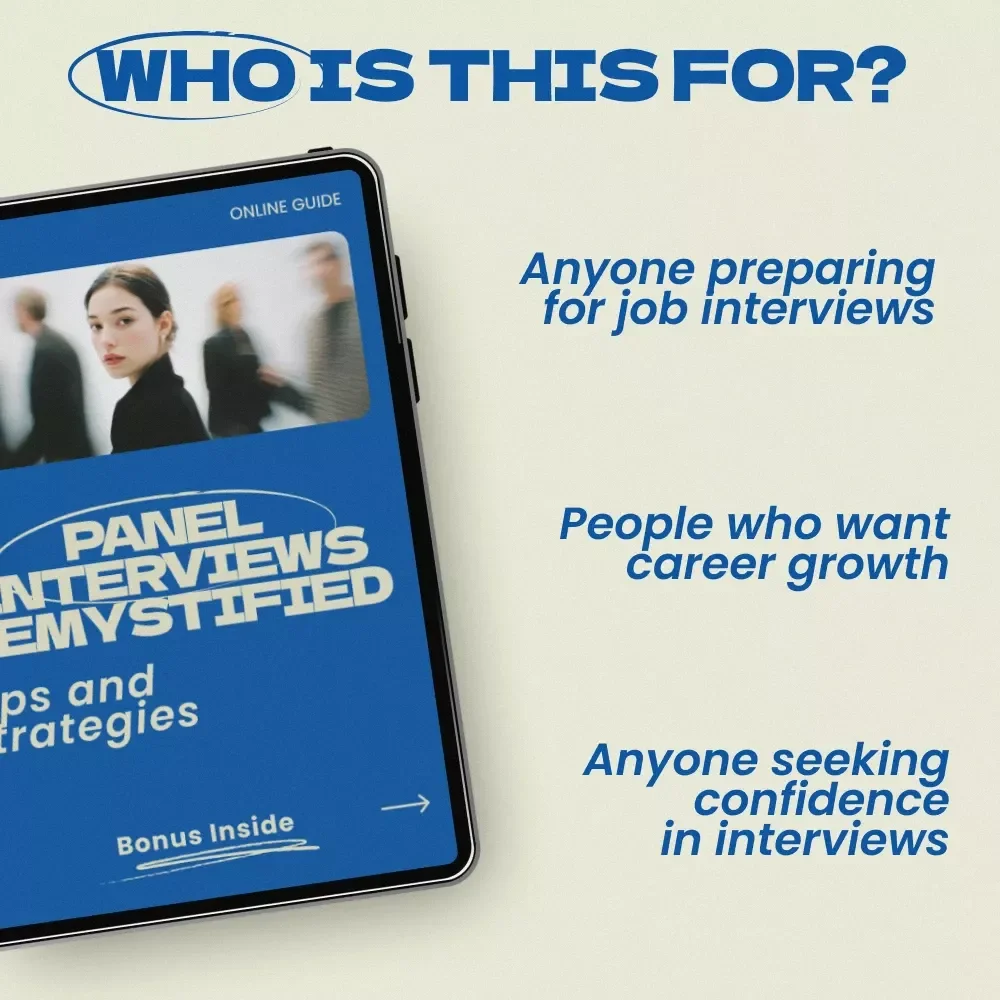Panel Interviews Demystified: Tips and Strategies | How to Prepare for a Panel Interview Guide, Job Interview Prep eBook, Career Success Checklist