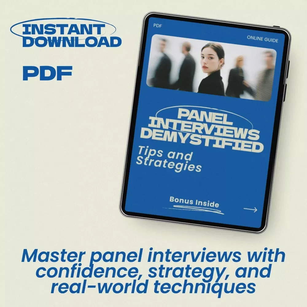 Panel Interviews Demystified: Tips and Strategies | How to Prepare for a Panel Interview Guide, Job Interview Prep eBook, Career Success Checklist