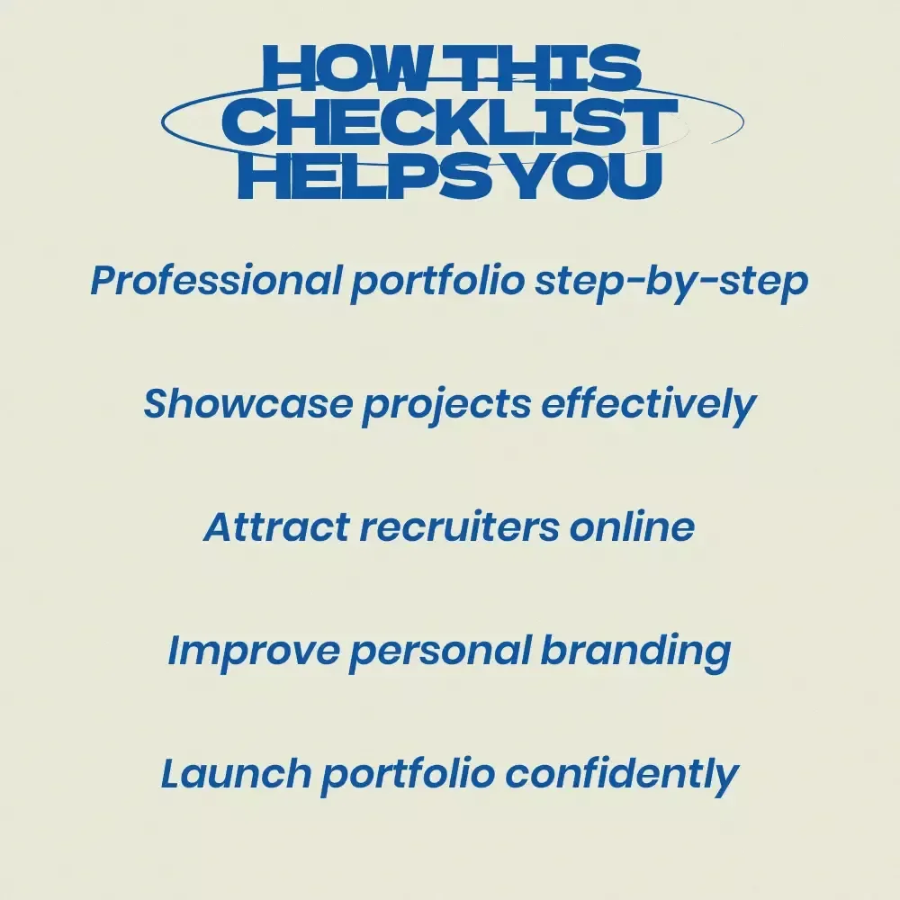 Launch Your Career: The Portfolio Website Checklist – How to Create a Portfolio Website for Your Job Search | Professional Online Portfolio Planning Guide & Career Branding Checklist