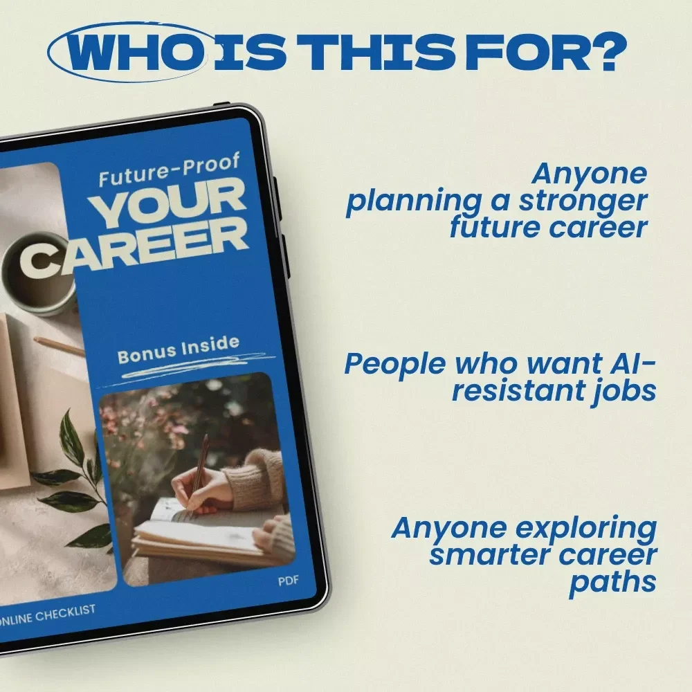 Future-Proof Your Career Checklist – Smart Guide to Careers That Are AI Proof, Future Career Planning Digital Download, AI-Resistant Jobs Strategy, Career Security Planner