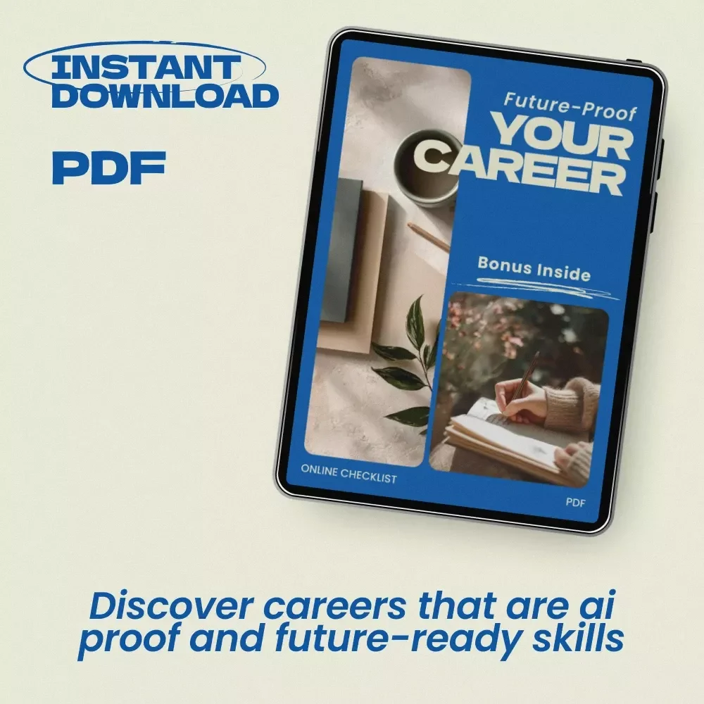 Future-Proof Your Career Checklist – Smart Guide to Careers That Are AI Proof, Future Career Planning Digital Download, AI-Resistant Jobs Strategy, Career Security Planner