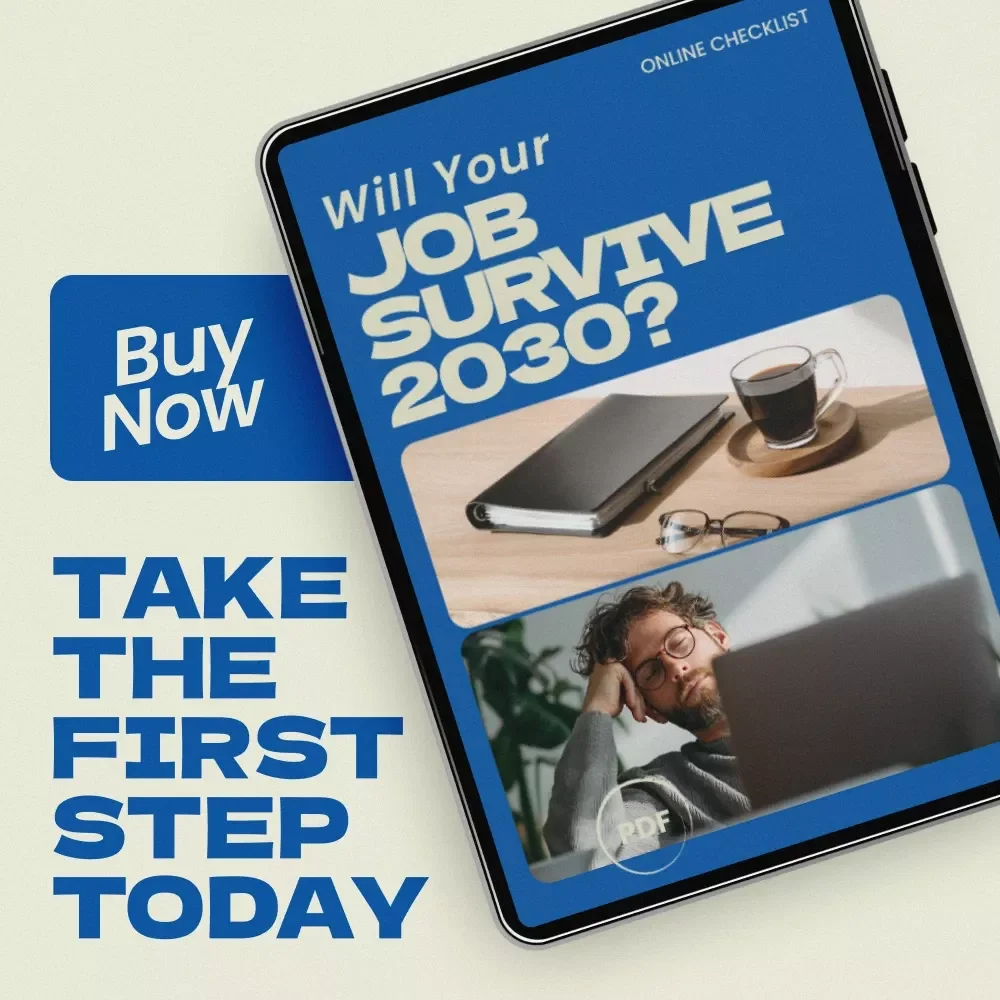 Will Your Job Survive 2030 – AI Risk Assessment Career Checklist | Discover jobs that will be replaced by ai by 2030 | Future of Work Guide | Digital Download Career Planning Tool