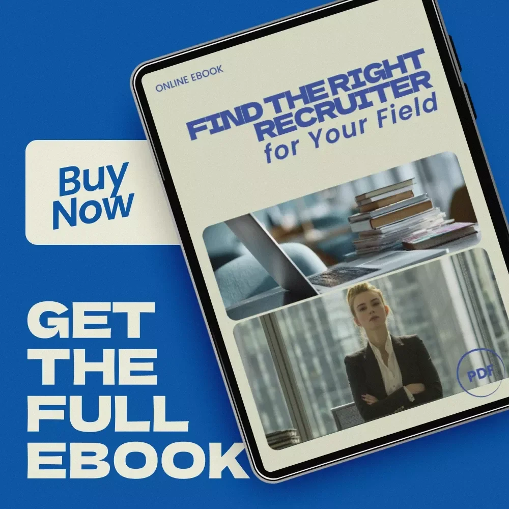 Find the Right Recruiter for Your Field: eBook Guide on how to find a headhunter or recruiter in your field, Career Search Digital Download, Job Seeker Resource, Recruiter Outreach Planner