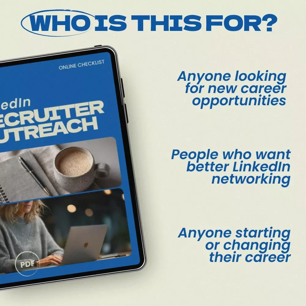LinkedIn Recruiter Outreach Checklist – How to Reach Out to Recruiters on LinkedIn Guide, Job Search Networking Strategy, Career Growth Digital Download