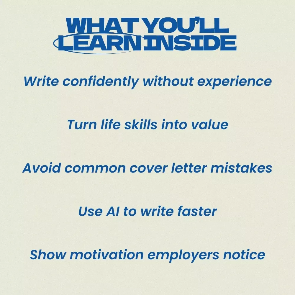 Your First Cover Letter, Zero Experience Needed – Beginner-Friendly Guide on how to write a cover letter with no experience | First Job Cover Letter Help | Entry-Level Job Application Digital Download
