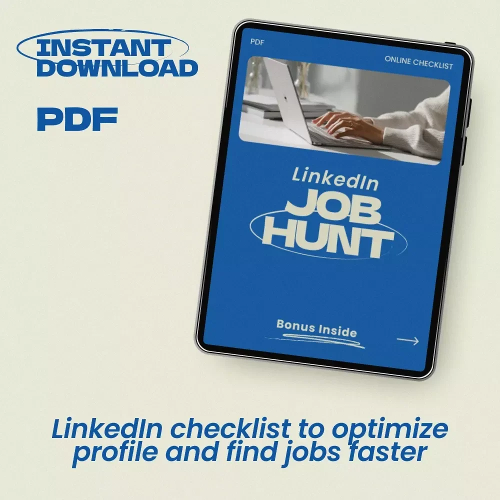 LinkedIn Job Hunt Checklist – How to Use LinkedIn to Find a New Job, LinkedIn Job Search Strategy, Career Change Planner, Recruiter Visibility Guide, Networking & Profile Optimization Digital Download