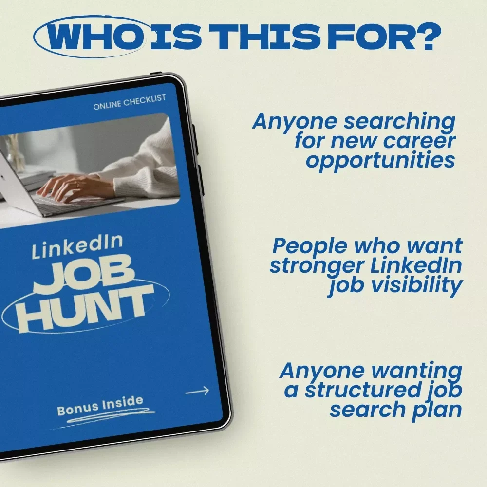 LinkedIn Job Hunt Checklist – How to Use LinkedIn to Find a New Job, LinkedIn Job Search Strategy, Career Change Planner, Recruiter Visibility Guide, Networking & Profile Optimization Digital Download