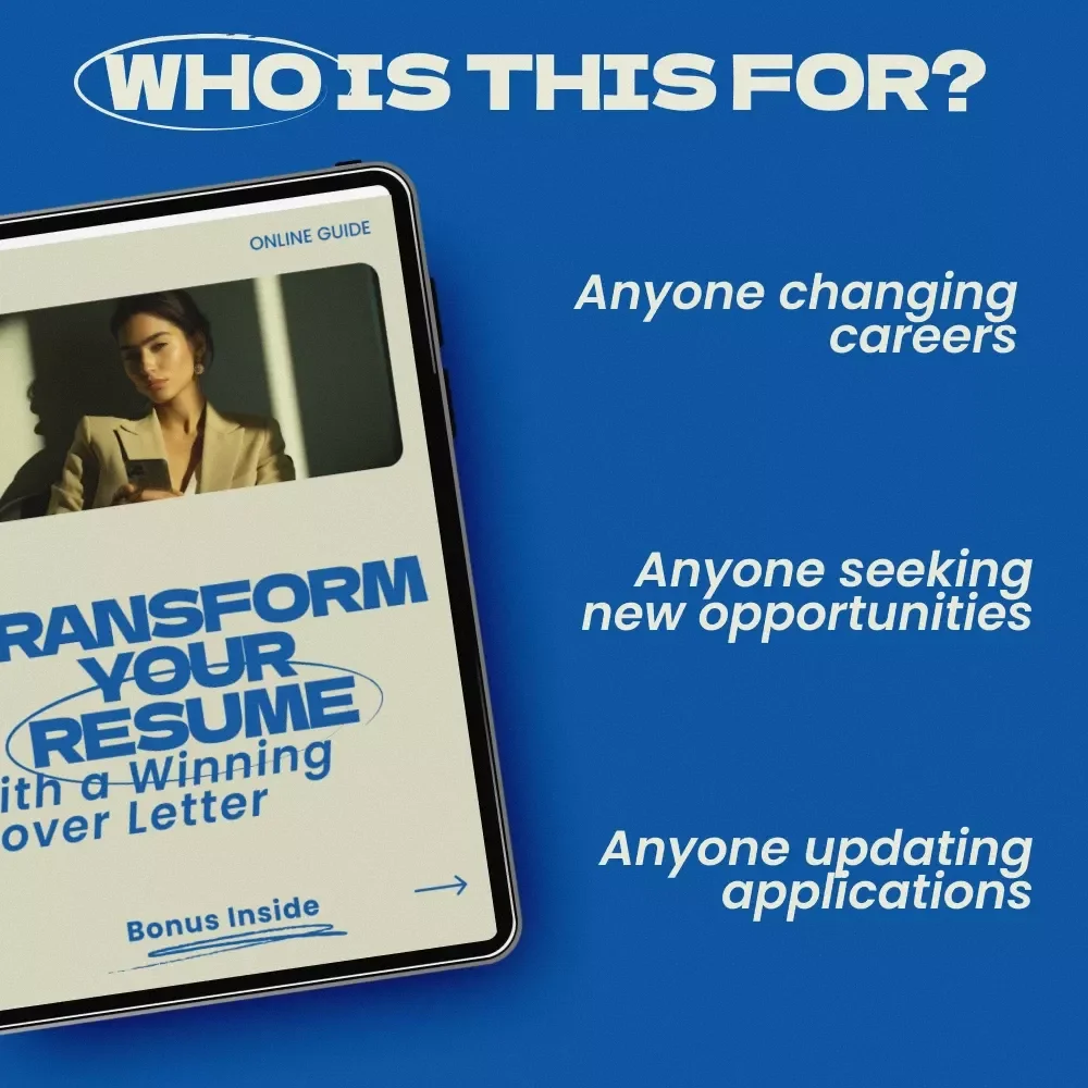 Transform Your Resume with a Winning Cover Letter – Career Pivot Guide | How to Write a Cover Letter for a Career Pivot | Resume Transition Strategy, Job Change Workbook, Digital Download