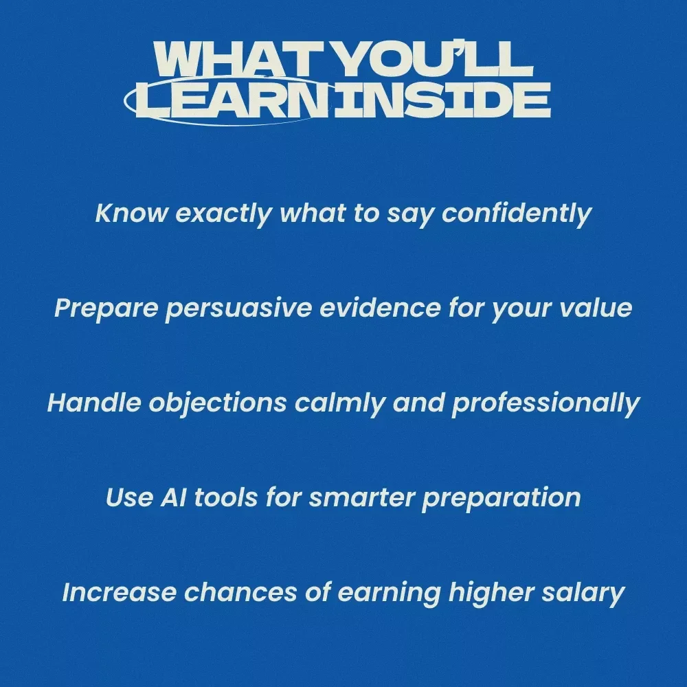 How to Ask for a Raise Without Sweating – Career Guide on what to say when asking for a raise, Salary Negotiation eBook, Confidence Scripts, AI-Powered Raise Preparation Checklist