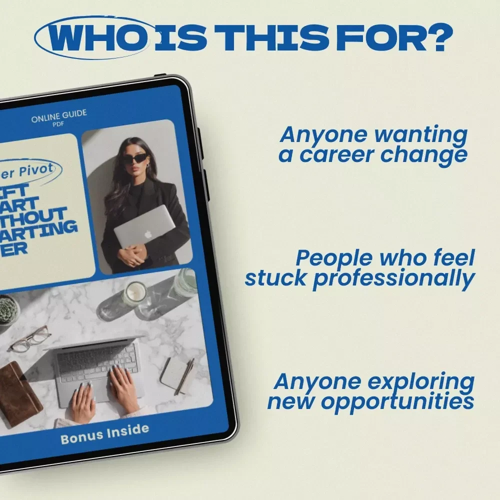 Career Pivot: Shift Smart Without Starting Over – Practical Guide on how to pivot your career without starting over, Transferable Skills Workbook, Career Change Strategy, Digital Download