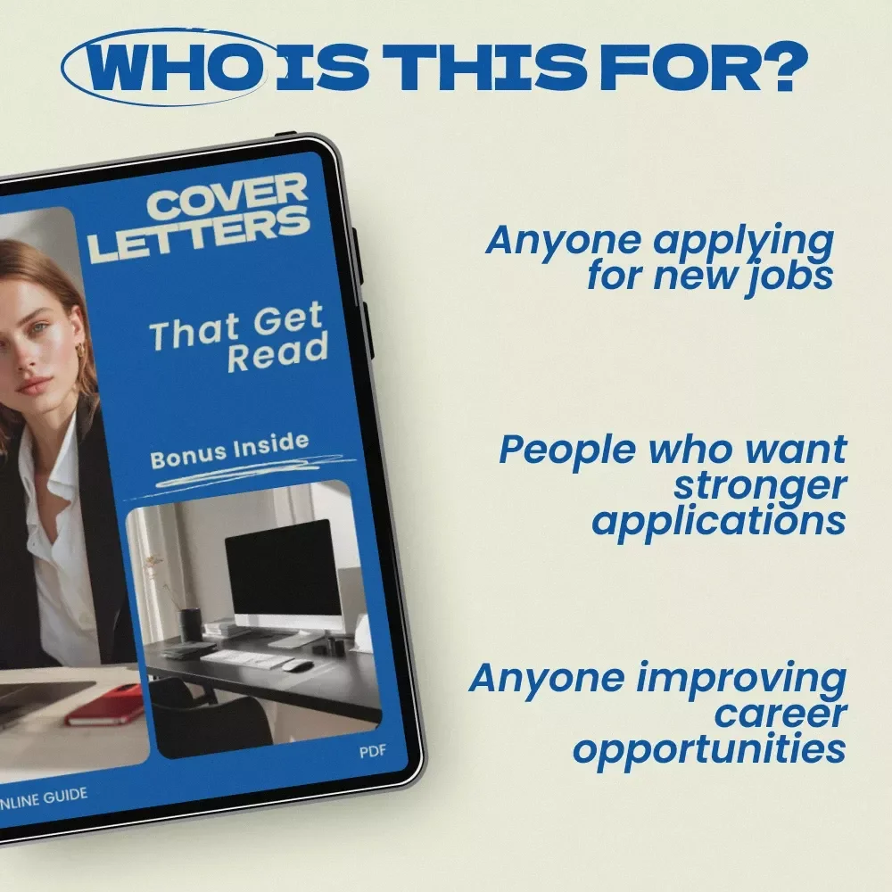 Cover Letters That Get Read – Guide on How to Write a Cover Letter That Gets Read, Job Application Cover Letter Writing Guide, Career Success Digital Download