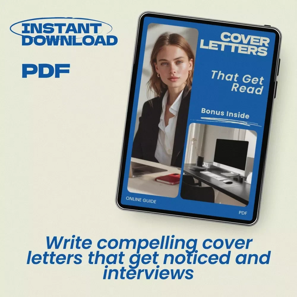 Cover Letters That Get Read – Guide on How to Write a Cover Letter That Gets Read, Job Application Cover Letter Writing Guide, Career Success Digital Download