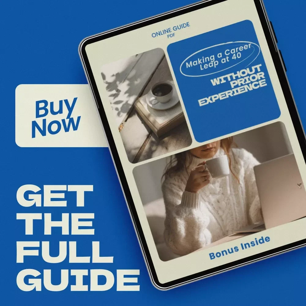 Making a Career Leap at 40 Without Prior Experience | Practical Guide on how to make a career change at 40 with no experience, Midlife Career Pivot Workbook, Reinvent Your Career Digital Download