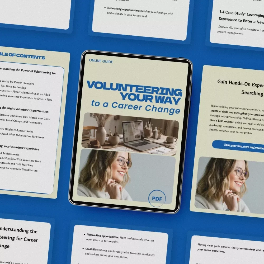Volunteering Your Way to a Career Change Guide – How to Volunteer to Gain Experience for a Career Change, Career Transition Workbook, Volunteer Strategy eBook